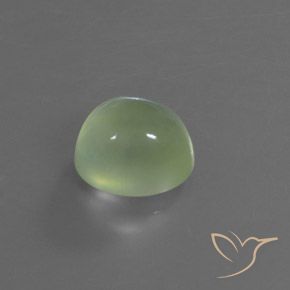 9,17 ctw natürlicher Blasses Limettengrün Prehnit, Oval, Transparent