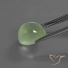 9,17 ctw natürlicher Blasses Limettengrün Prehnit, Oval, Transparent