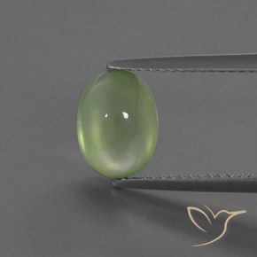 2.91ct Natürlicher limettengrün Prehnit, Oval, Transparent