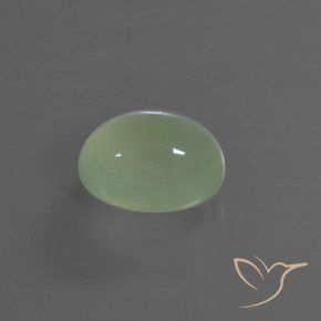 9,17 ctw natürlicher Blasses Limettengrün Prehnit, Oval, Transparent / Lichtdurchlässig