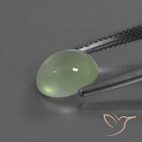 9,17 ctw natürlicher hellgelblich-grün Prehnit, Oval, Transparent