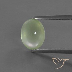 2.94ct Natürlicher Blasses Grün Prehnit, Oval, Transparent