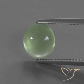 4.03ct Natürlicher gelb-grün Prehnit, Oval, Transparent