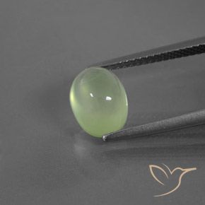3.07ct Natürlicher Mittelgrün Prehnit, Oval, Transparent