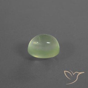 9,17 ctw natürlicher Mittelgrün Prehnit, Oval, Transparent