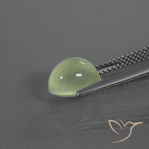 9,17 ctw natürlicher Mittelgrün Prehnit, Oval, Transparent