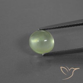 2.07ct Natürlicher Blasses Grün Prehnit, Runden, Transparent