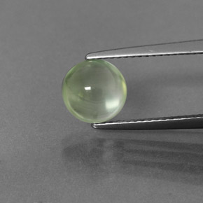 2,27 ctw natürlicher grüner Prehnit, Rundschliff, Transparent