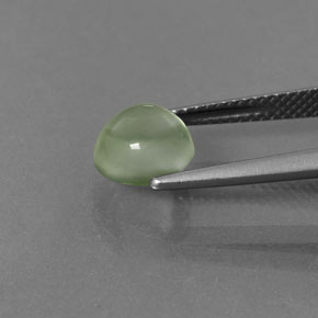2,27 ctw natürlicher grüner Prehnit, Rundschliff, Transparent