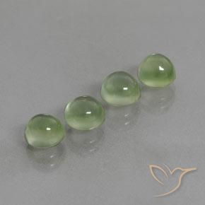 6.22ctw Natürlicher gelb-grün Prehnit, Runden, Transparent
