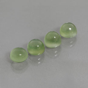  ct natürliche grüner Prehnit-Edelsteine, Rundschliff, Transparent