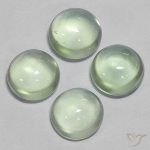 5.89 ct natürliche Sehr helles Grün Prehnit-Edelsteine, Runden, Transparent