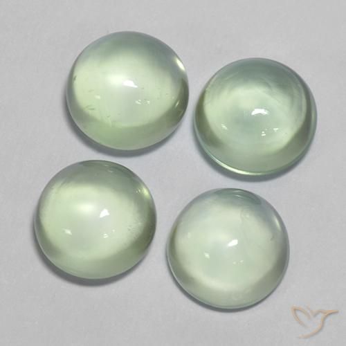 5.89 ct natürliche Sehr helles Grün Prehnit-Edelsteine, Runden, Transparent