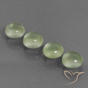 4.55 ct natürliche Blasses Birnengrün Prehnit-Edelsteine, Runden, Transparent