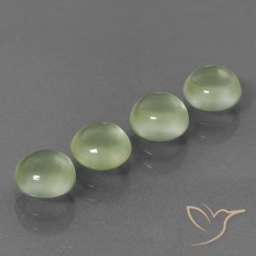 4.55 ct natürliche Blasses Birnengrün Prehnit-Edelsteine, Runden, Transparent
