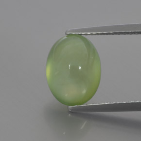 3,82 ctw natürlicher grüner Prehnit, Transparent, Transparent / Lichtdurchlässig