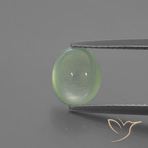 2.14ct Natürlicher Sehr helles Grün Prehnit, Oval, Transparent / Lichtdurchlässig