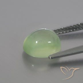 9,17 ctw natürlicher Blasses Limettengrün Prehnit, Oval, Transparent / Lichtdurchlässig