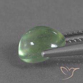 9,17 ctw natürlicher Mittelgrün Prehnit, Oval, Transparent