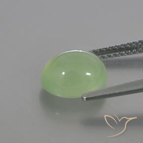 9,17 ctw natürlicher Blasses Limettengrün Prehnit, Oval, Transparent / Lichtdurchlässig