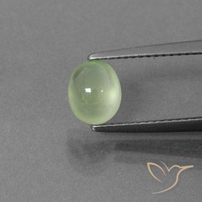 1.33ct Natürlicher gelb-grün Prehnit, Oval, Transparent / Lichtdurchlässig