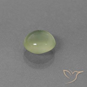 9,17 ctw natürlicher Blasses Birnengrün Prehnit, Oval, Transparent / Lichtdurchlässig