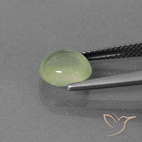 9,17 ctw natürlicher Blasses Birnengrün Prehnit, Oval, Transparent / Lichtdurchlässig