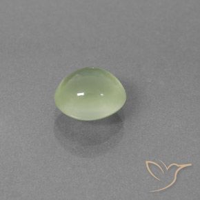9,17 ctw natürlicher Blasses Grün Prehnit, Oval, Transparent / Lichtdurchlässig