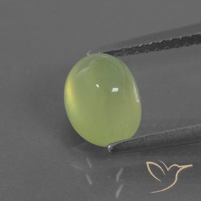 2.18ct Natürlicher limettengrün Prehnit, Oval, Transparent / Lichtdurchlässig