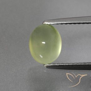 2.06ct Natürlicher Blasses Birnengrün Prehnit, Oval, Transparent / Lichtdurchlässig