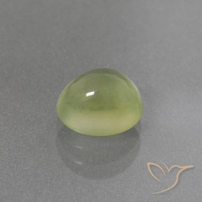 9,17 ctw natürlicher Blasses Birnengrün Prehnit, Oval, Transparent / Lichtdurchlässig