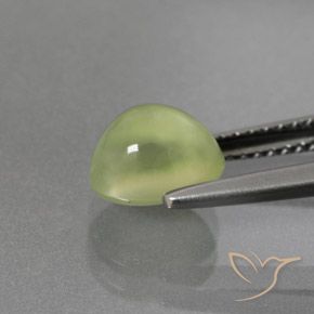 9,17 ctw natürlicher Blasses Birnengrün Prehnit, Oval, Transparent / Lichtdurchlässig