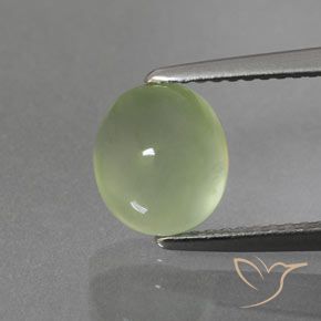 2.65ct Natürlicher Blasses Birnengrün Prehnit, Oval, Transparent / Lichtdurchlässig