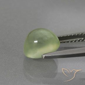 9,17 ctw natürlicher Blasses Birnengrün Prehnit, Oval, Transparent / Lichtdurchlässig
