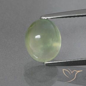 2.94ct Natürlicher Blasses Grün Prehnit, Oval, Transparent