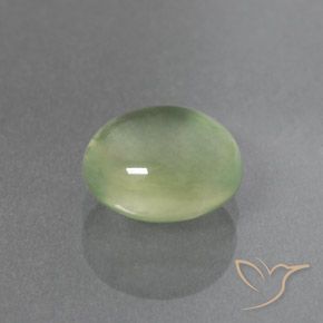 9,17 ctw natürlicher Blasses Grün Prehnit, Oval, Transparent