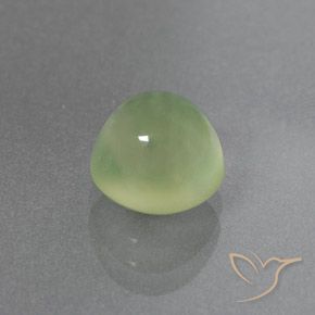 9,17 ctw natürlicher Blasses Birnengrün Prehnit, Oval, Transparent / Lichtdurchlässig
