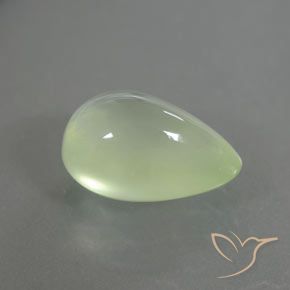 9,17 ctw natürlicher Blasses Grün Prehnit, Birnenform, Transparent / Lichtdurchlässig