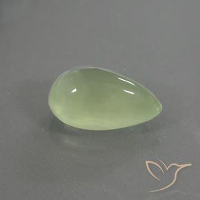 9,17 ctw natürlicher Blasses Grün Prehnit, Birnenform, Transparent / Lichtdurchlässig