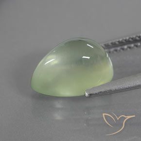 9,17 ctw natürlicher hellgrün Prehnit, Birnenform, Transparent / Lichtdurchlässig