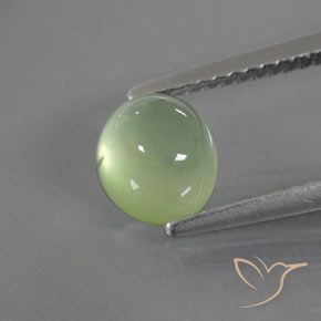 1.70ct Natürlicher limettengrün Prehnit, Oval, Transparent / Lichtdurchlässig