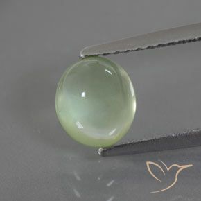1.67ct Natürlicher Blasses Birnengrün Prehnit, Oval, Transparent / Lichtdurchlässig