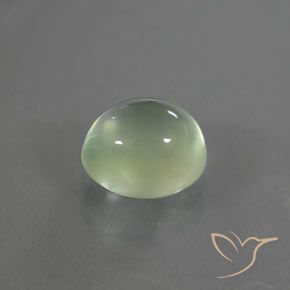 9,17 ctw natürlicher Blasses Birnengrün Prehnit, Oval, Transparent / Lichtdurchlässig