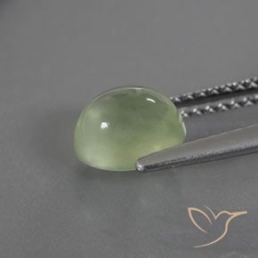 9,17 ctw natürlicher Blasses Birnengrün Prehnit, Oval, Transparent / Lichtdurchlässig