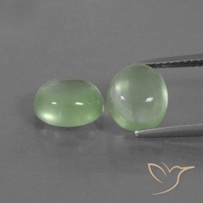 4.98ctw Natürlicher Hellgelb Grün Prehnit, Oval, Transparent