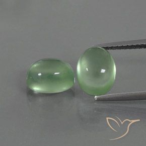 4.98ctw Natürlicher Warmes Grün Prehnit, Oval, Transparent