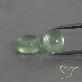 4.03ctw Natürlicher hellgrün Prehnit, Oval, Transparent