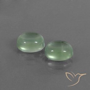4.04 ct natürliche Warmes Grün Prehnit-Edelsteine, Oval, Transparent