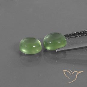 2.86 ct natürliche Birnengrün Prehnit-Edelsteine, Oval, Transparent
