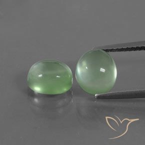 4.62ctw Natürlicher gelb-grün Prehnit, Oval, Transparent